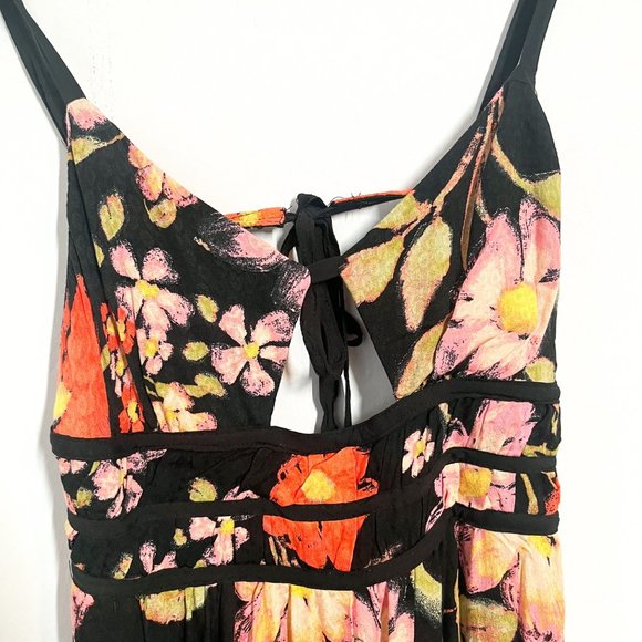 NWT Free People Wisteria Maxi Dress Foral Colorful Open Back Women Size Large - Picture 4 of 9